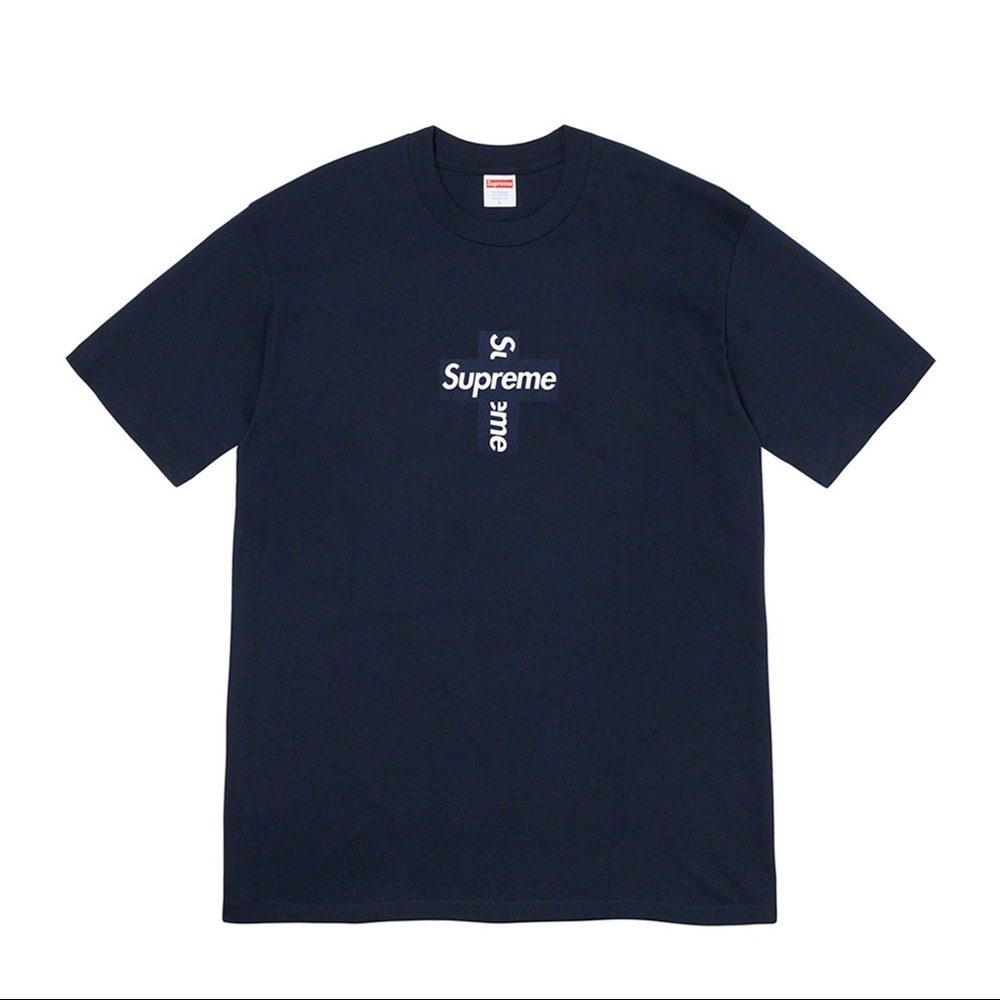 Supreme cross box logo t shirt